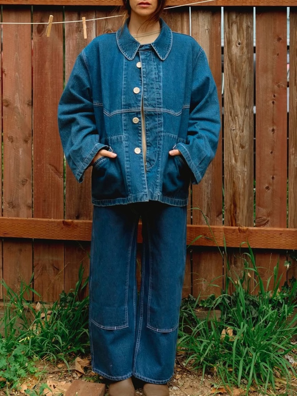 Rudy Jude Big Denim Jacket in Tumbled Indigo - Picture 4 of 8